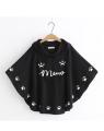 Round Style Meow Hooded Poncho For women. 
