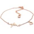 Heartbeat Anklet Foot Chain Jewelry Anklet for Girls. 