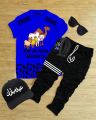 Pack of 5 Bakra Eid Printed  Kid Collection Printed 5 in 1 Tracksuit Shirt Trouser Cap Glasses Watch. 