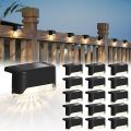 4pcs Of Deck Lights Solar Powered, Outdoor Waterproof Tiny Led Step Lights Used Outside for Deck, Stairs, Patio Fence, Garden. 