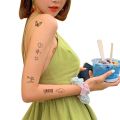 77 Kinds Of Cute Tattoo Stickers Bear Star Smiley Face English Temporary Tattoos Suitable For Summer Tattoos. 