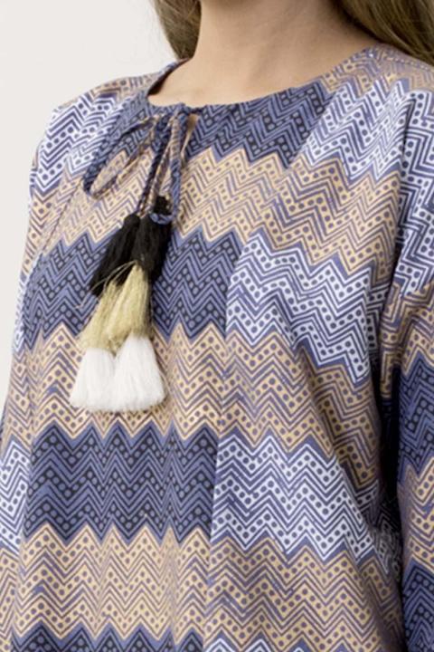EGO%20Winter%20Collection%202019%20%20Zigzag%20%20Blue%20Cotton%20Kurti%20For%20Women%20-%20Image%205