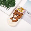【Atoztide Store】Cartoon Rilakkuma socks cute funny fashion novelty spring summer comfort sweat absorbent colorful cotton sock. 