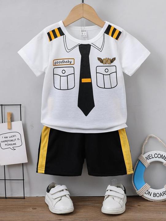 Real Boss By Rich Man Toddler Boys Letter Graphic Tee & Track Shorts - Tshirts For Boys / Tshirts For Girls