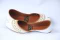 White Khussa Shoes | Handcrafted Desi Khussa with Embroidery | Comfortable Leather Padding | Elegant & Timeless Design for Weddings & Events. 
