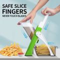 Mandoline Slicer Safe Vegetable Cutter Adjustable Vegetable Chopper Multi-purpose Food Vegetable Slicer for Kitchen All-Round Vegetable Cutter Multifunctional Manual Grater. 