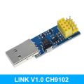 CH340G CP2104 USB To ESP8266 ESP-01 ESP-01S WIFI Module Programmer Adapter Download Debug Link Kit for Arduino LINK v1.0 CH9102F. 