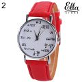 【WW1】 Watch Women\'s Men\'s Math Formula Dial Leather Wrist. 