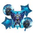 Batman Theme Foil Balloos 5 Pcs Set For Birthday Decorations And Celebrations. 