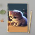 Cute Cat-A4 & A5 Spiral Notebook with Plastic Sheet. 