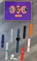 AK99 Round Shaped Smart Watch  - Ultra with 7 Set Strap and Watch and Wireless Charger - Latest Arrival - Smartwatch -. 