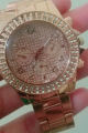 Deemiz Golden & Chain Watches for Women and Girls – Luxury Analog Quartz Stainless Steel. 