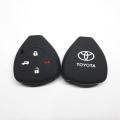 Toyota Camry Car Silicon Remote 4 Key Cover - Black Color. 