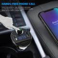 Criacr Bluetooth Car Transmitter, Wireless In-Car FM Transmitter Radio Adapter Car Kit, FM Transmitter Car with Dual USB Charging Ports, Hands-Free Calling, Music Player Supports TF Card & USB Disk. 