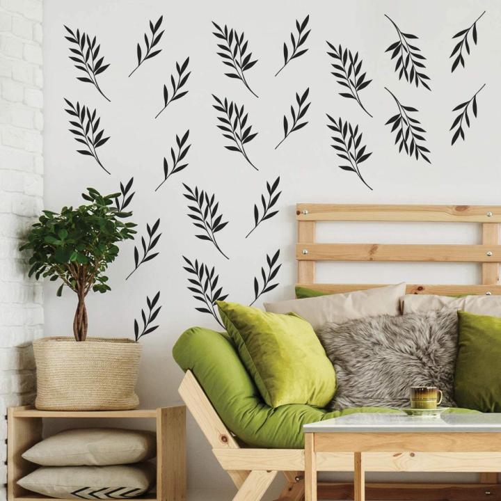 WallsArt Store Set of 12 Vinyl Wall Art Decal - Palm Leaves Pattern ...