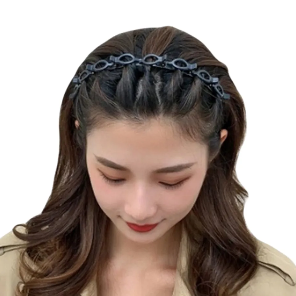 Double Layer Twister Plait Hair Band, Korean Braided Headband with