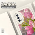YYDS for Redmi A2+ A2 Plus A1+ A1 Plus Back Cover Romantic Tulips PU Leather Silicone Phone Case Ultra Thin Soft Drop Protection Case. 
