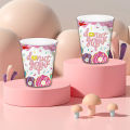 Disposable Plate Paper Cup Birthday Party Doughnut Decor Paper Plate Set. 