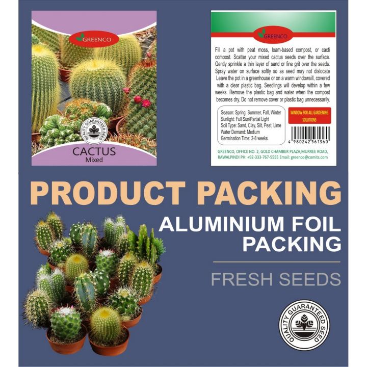 Cactus Seeds Mix Rare Varieties Fresh Easy Germination