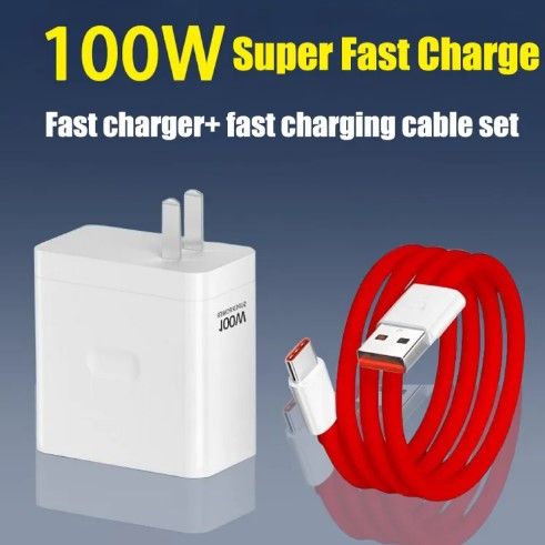 100% Original 100W Warp Charger for OnePlus With Super Fast Charging Cable USB-C | Oneplus Charger 100% Original 100W Power Adapter