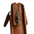 Leather Laptop Bags – 100% Genuine Cowhide Office Briefcase for Men & Women | Stylish Laptop Shoulder Bag with Multiple Compartments – Brown. 