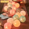 PACKIFY - 10 Cotton Ball LED String Fairy Lights Battery Operated - Led Lights for Room Decoration. 