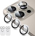 Compatible for IPhone 15 Pro/15 Pro Max Camera Lens Protector Titanium.Iphone 15 pro max metal ring camera protector. 