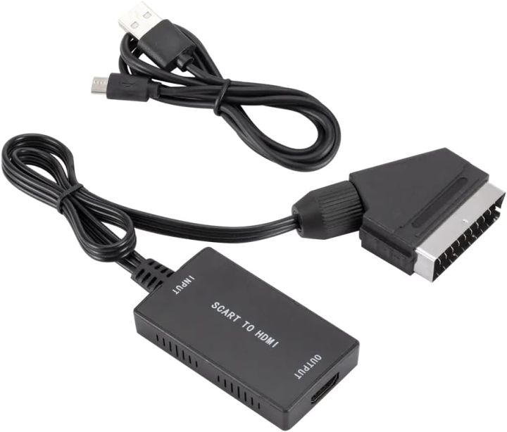 Scart To Hdmi Converter With Hdmi Cable, Full HD 720p/1080p Switch Sky/DVD Player