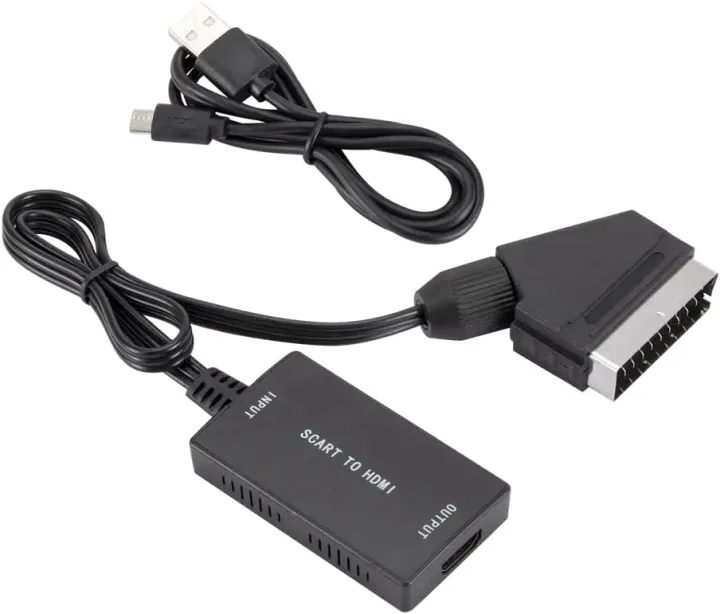Scart To Hdmi Converter With Hdmi Cable, Full HD 720p/1080p Switch Sky/DVD Player