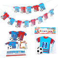 FOOTBALL SOCCER THEME HAPPY BIRTHDAY BANNER SOCCER  THEME BIRTHDAY PARTY DECORATION  happy birthday banner new style happy birthday banner blue happy birthday banner for cake birthday banner decoration set birthday banner for boy HBD banner Flag. 