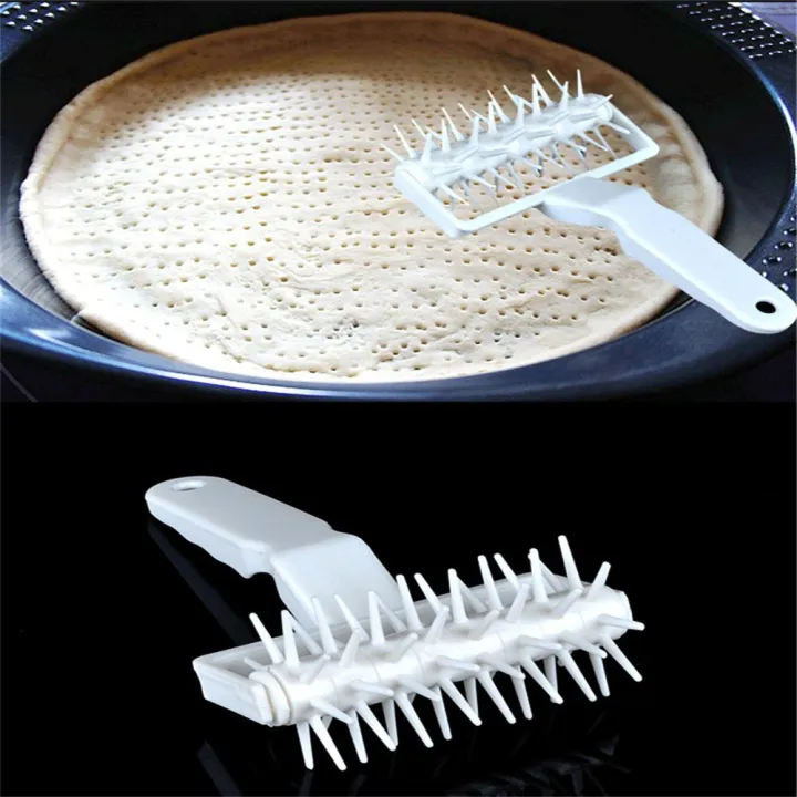 Pizza Docker Roller, Plastic Pizza Roller with Spikes, Dough Docker for Pizza Crust or Pastry Dough Kitchen Baking Tool