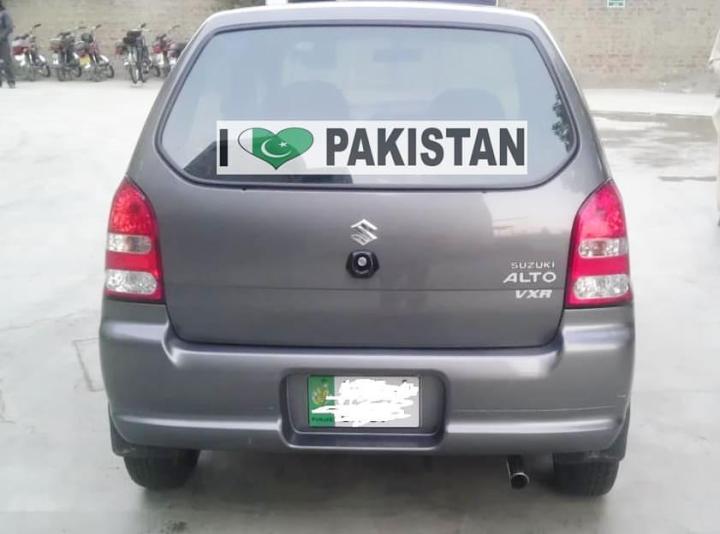 size- 2 feet x 5 inches - I Love Pakistan motivational quote car self adhesive vinyl decor for boys , girls, cars exterior lovers- printed