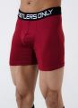 Maroon Soft Boxer Briefs Hustlers only  Men's Underwear Mid waist Cotton Briefs Solid Colour Boxers Men's Underwear, underwear for boy, underwear. 