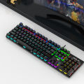 AULA S2022 MECHANICAL KEYBOARD BLUE SWITCHES RGB MULTIPLE LIGHTS HIGH QUALITY PROFESSIONAL GAMING KEYBOARD. 