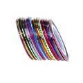 Monja 64Pcs/set Nail Set Nail Art Painting Brush Kit 5 Pcs Rhinetstone Dotting Picking Pen Nail Foil Tape Sticker DIY Manicure Tool. 
