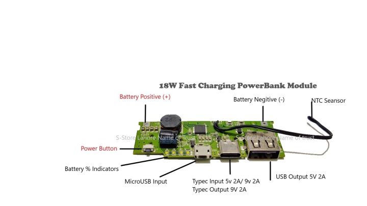 Qualcomm QC 3.0 Adaptive Fast Charging 5V 2.4A or 9V 2A 12V 1.5A USB Mobile Power Bank powerbank Charging Module 18650 Lithium Rechargeable Battery Charger Board Circuit Protection DIY