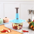 Imported  Pro 1.5L - Premium Manual Hand-Push Food Chopper, Chopper Machine, Handchopper, Multi-function Food Processor, Vegetable Cutter, Mixer, Blender, 3 Sharp Stainless Steel Blades, Chop, Puree Vegetables, Fruits, Nuts, Meat with Ease. 