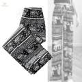 Yoga Pants Boho Thai Beach Baggy Pants Hippy Female Harem Trousers White Fish Scale. 