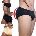 Sunnyheart Butt Lifting Underwear Men's Breathable Butt Lifter Underwear High Elastic Thick Padding Solid Color Briefs for A Lifted Shapely Rear Anti-septic Comfortable Fake Butt Panties. 