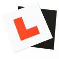 L Plates, 2 Packs Fully Magnetic Red L Plates Learner Drivers, Stick On Adhesive L License Plate for Car Motorbike with 1 pc free 5x5 inch parking sticker. 
