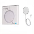 W30 Magnetic Wireless Charger, 15W Max Fast Charging Pad Compatible with MagSafe Charger for iPhone 14/14 Pro/14 Plus/14 Pro Max, iPhone 13/13 Pro/13 Pro Max/13 Mini/12/11/X/8, AirPods Pro 2, White. 