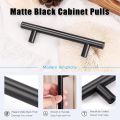 8 Inch Matte Black Cabinet Pulls Kitchen Cabinet Handles - Black Drawer Pulls Stainless Steel Cabinet Hardware, Door Handles for Cabinets, Cupboard, Pack Of 2, 4, 10 And 20.. 