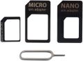 4 in 1 Pack Sim Card Adapter Kit | Sim Ejection Tool | Nano Micro Standard | Sim Card Adapter Set for all Smartphones. 