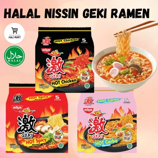 "NISSIN%20Gekikara%20Ramen%20HOT%20Chicken%20%E2%80%93%20Halal%20Certified%20Spicy%20Stir-Fried%20Chicken%20Flavor%20Instant%20Noodles,%20Bold%20&%20Fiery%20Taste,%20120g%20Pack"%20-%20Image%203