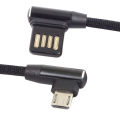 15Cm Micro- Usb 5Pin Right Angle To Left Right Angle 90 Degree Usb 2.0 Dual Elbow Data Charging Cable for Tablet & Phone V8. 