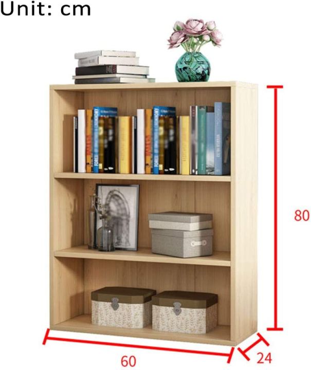 shelf%20Simple%20floor%20bookcase%20multi-layer%20student%20bookcase%20multi-function%20(color%20:%20Wood%20color)%20-%20Image%204