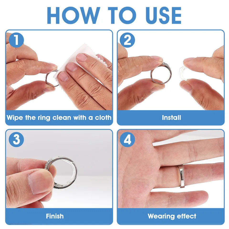 Carat Finger Ring Spring Cord 1 Set Ring Size Adjuster with Inner Spacer Clear Flexible Reusable Universal Jewelry Fit Loose Finger Spiral Reducer Spring Cord Kit Daraz.pk