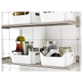 Storage Box IKEA VARIERA, white 24 x 17 cm - kitchen rice grain cereal food dispenser cases container organizer. 