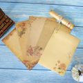 Brown Stationery Letterform Drawing Pad Letter Pad Sketch Pad Writing Paper Flower Design Vintage Letter Paper. 