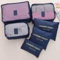 Smart 6pcs Set Waterproof Nylon Travel Storage Bag Clothes Pouch Packing Cube Luggage Organizer Suitcase. 